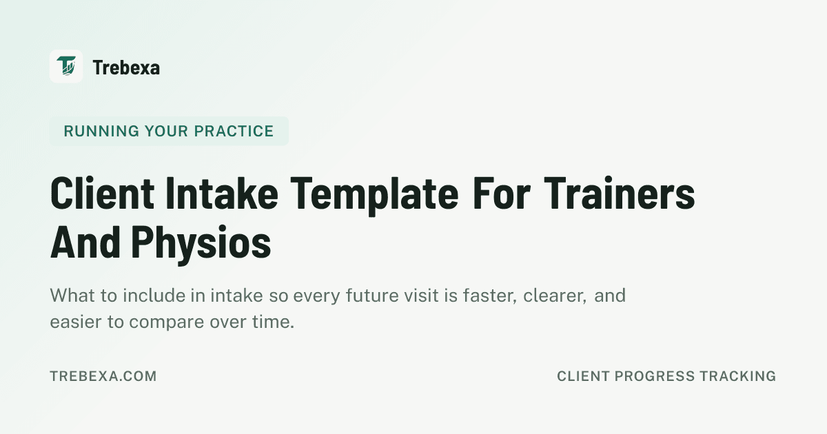 Client Intake Template For Trainers And Physios